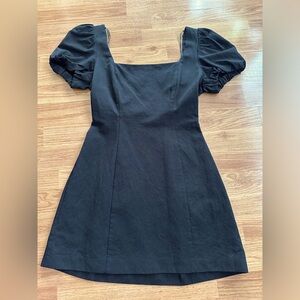 Zara mini black dress size small with, lace up back. 100% cotton.